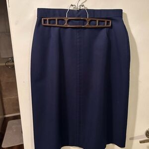 Koret Navy Pencil Skirt with Center Seam